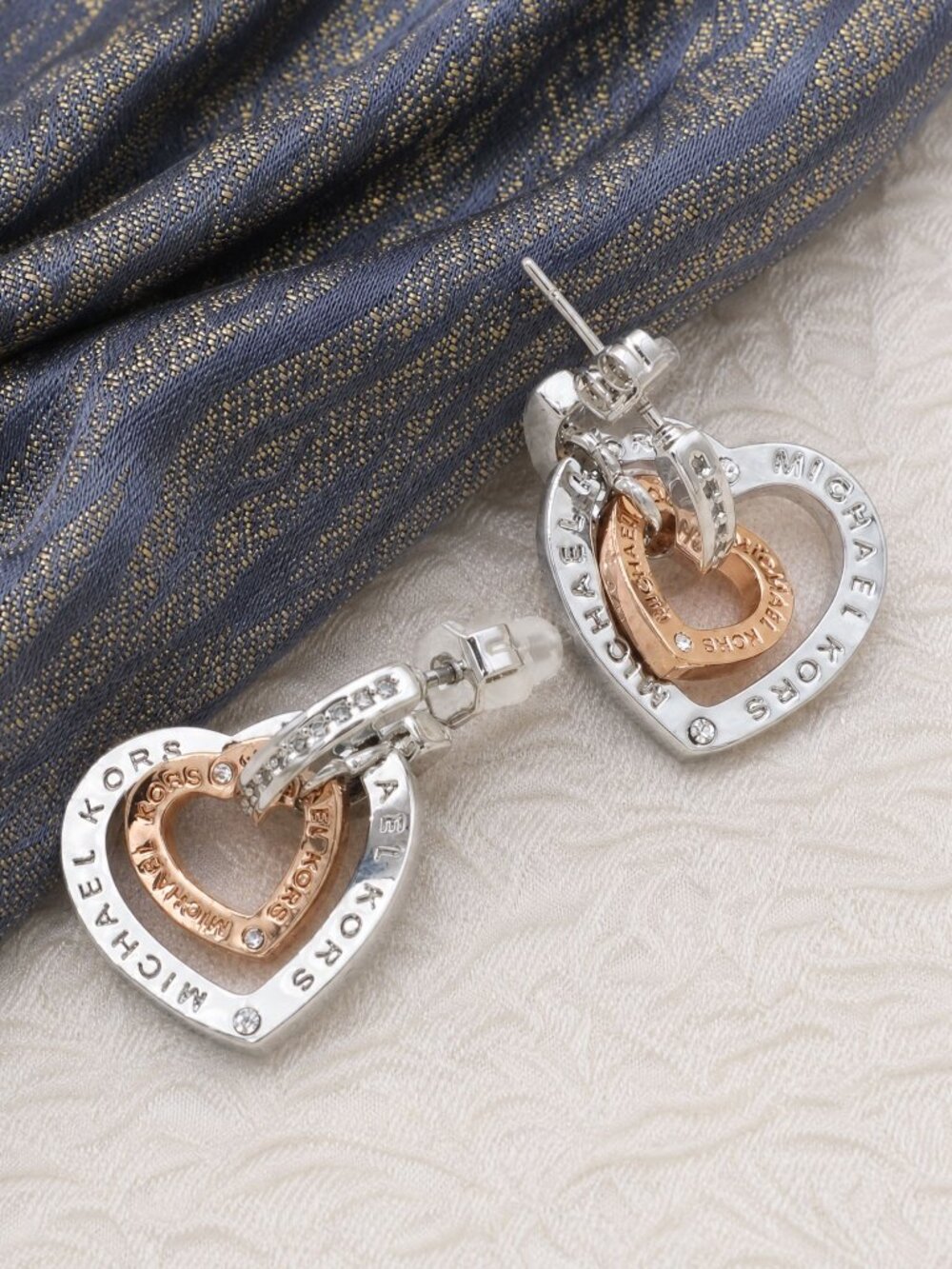 Michael Kors Interlocking Heart Earrings
